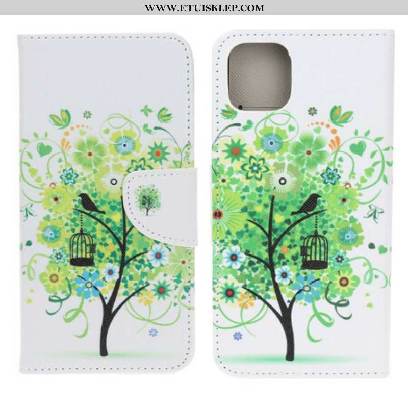 Etui Folio do iPhone 13 Mini Kwitnące Drzewo